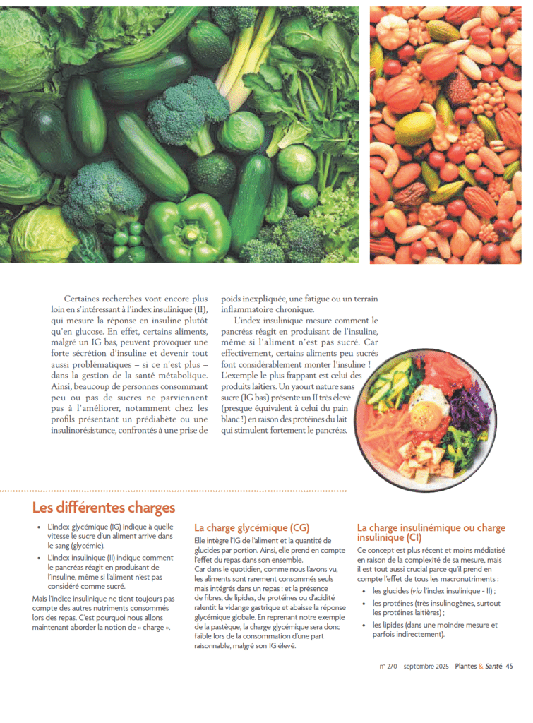 Plantes et Santé - Article Focus Nutrition - Charge Glycémique 3